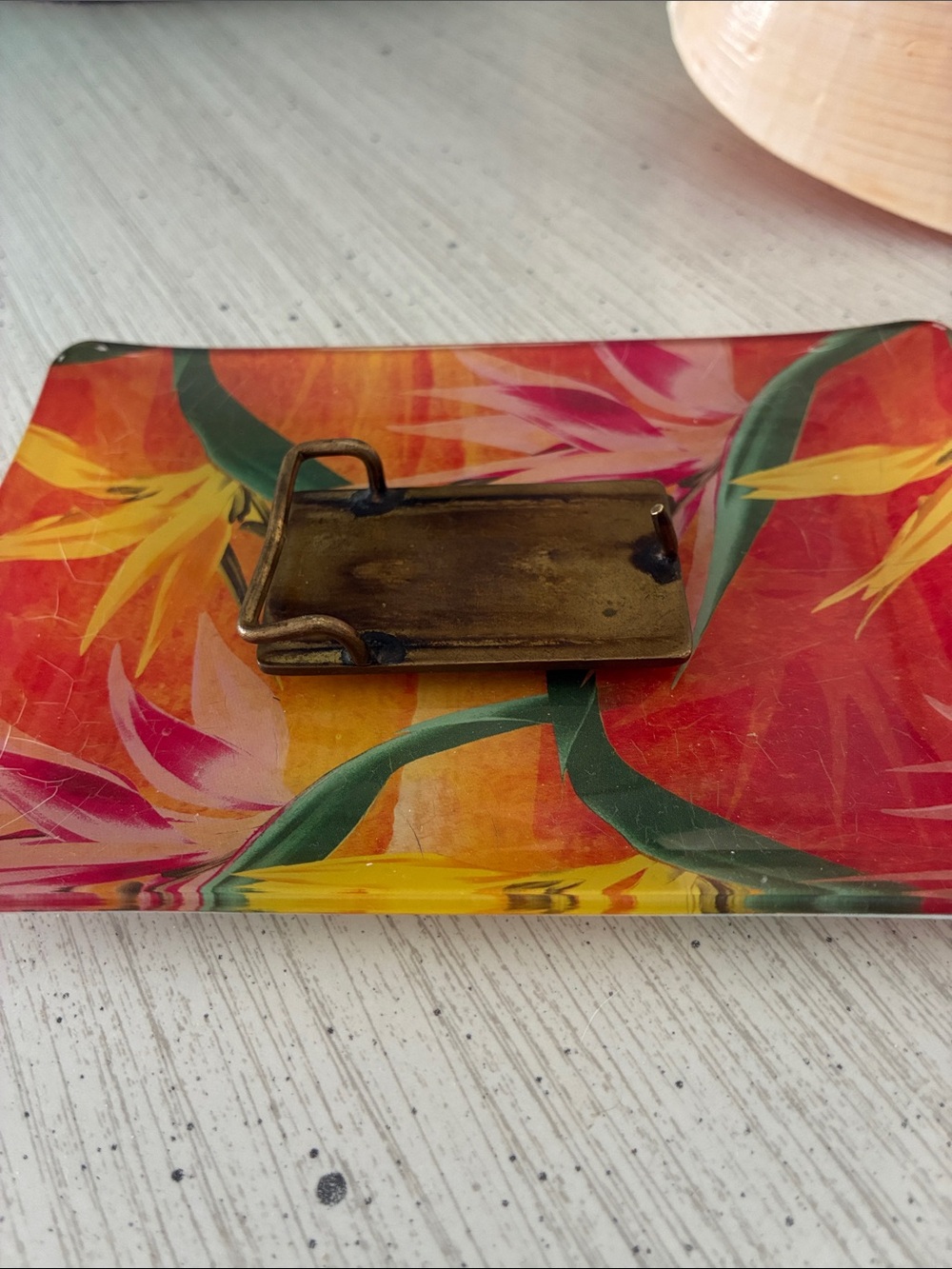 Ivory Inlay Rectangular Belt Buckle - Picture 5 of 7